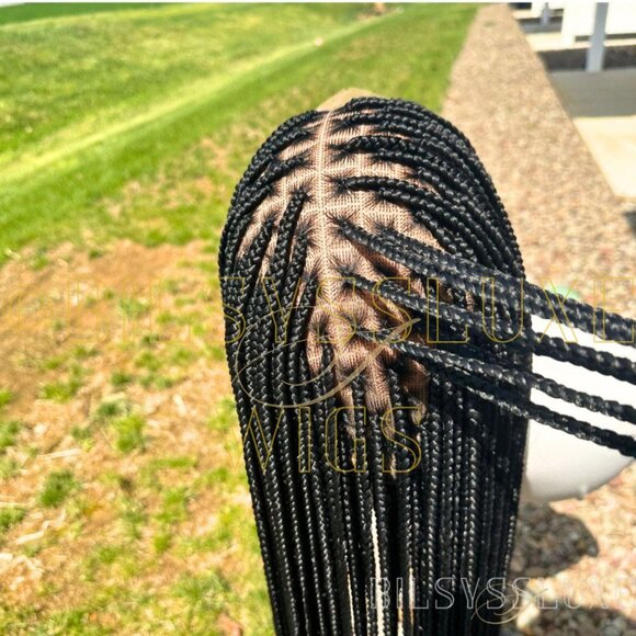 40” Knotless Braided Wig | Full Lace, Glueless Ready to ship - Picture 7 of 9